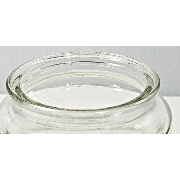 Vintage 1984 Planters Mr. Peanut Glass Jar w Lid Diamond Pattern Canister 7.75” - Picture 6 of 12